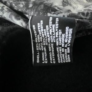 Black wool blend coat